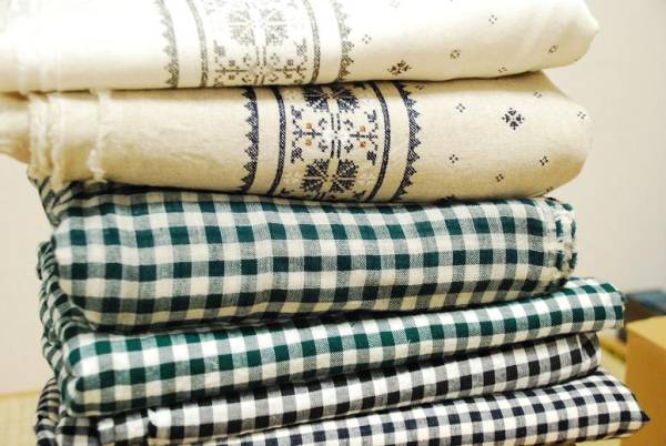 ハギレセット☆福箱☆Wガーゼスカラップレースギンガムチェック_2