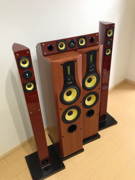 高級スピーカーDENON SC-T777SA SC-T5L SC-C5L御影石フルセット 