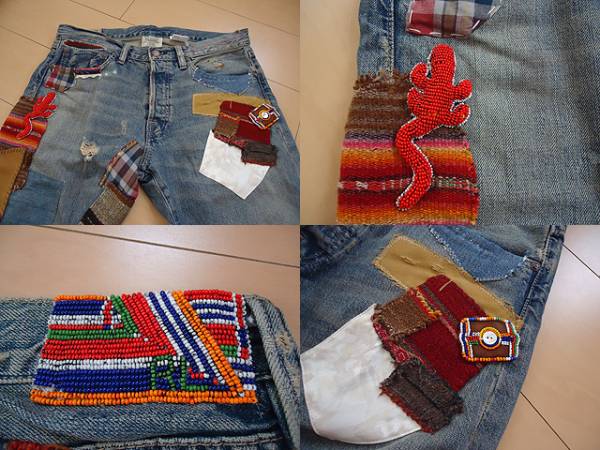 希少ラルフローレンRRL パッチワークリメイクジーンズ デニム31  