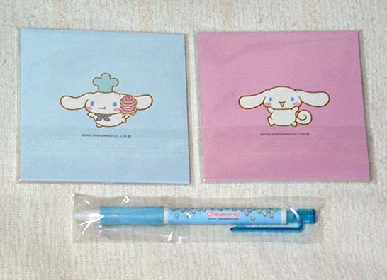 ★シナモン／非売品 メモ・シャーペン ３点 朝日生命★サンリオ_2
