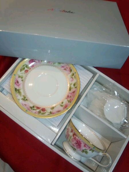 ノリタケ　ハートフォード　ティー・コーヒー碗皿ペアセット_1