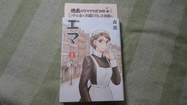 2025，SALE】 森薫 直筆イラストサイン色紙 乙嫁語り エマ 両面直筆