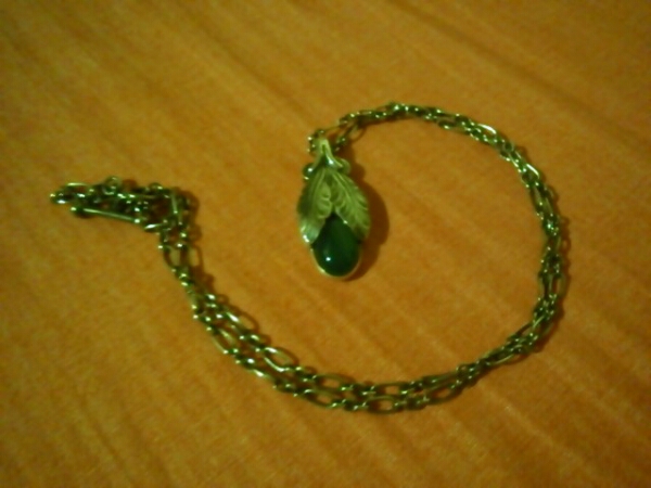 即決 ジョージジェンセン グリーンアゲイト ネックレス 2008_1