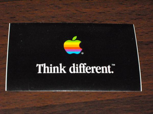 Apple 旧ロゴ Think different. ステッカー 11枚セット ☆美品☆Apple Think different ステッカー（シール）(Mac用)｜売買