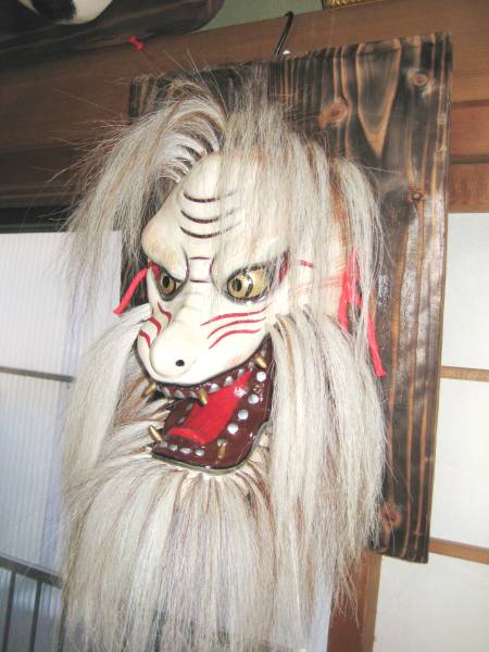 岩見神楽 矢上系 鵺(ヌエ)の神楽面(東洋彫刻)｜売買されたオークション