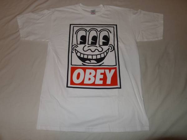 新品 KEITH HARING x obey Tシャツ L キースへリング コラボ (Lサイズ 