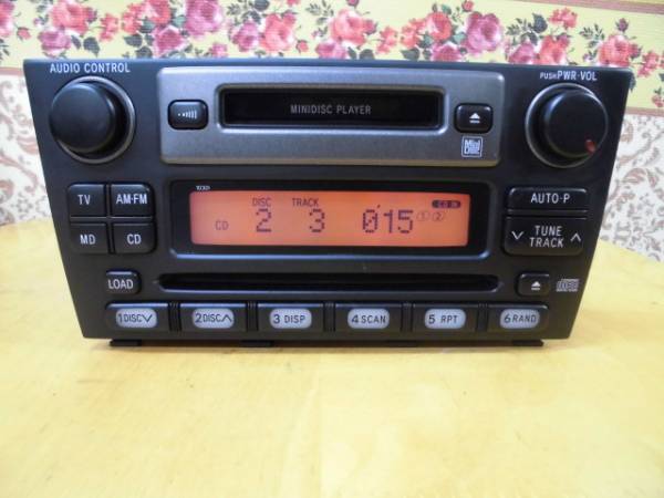 B)☆TOYOTA アルテッツァ純正 10301 CD/MD 86120-53020☆(CD＆MD
