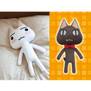 どこでもいっしょ☆おやすみニャ!抱き枕ぬいぐるみ☆トロ＆クロ