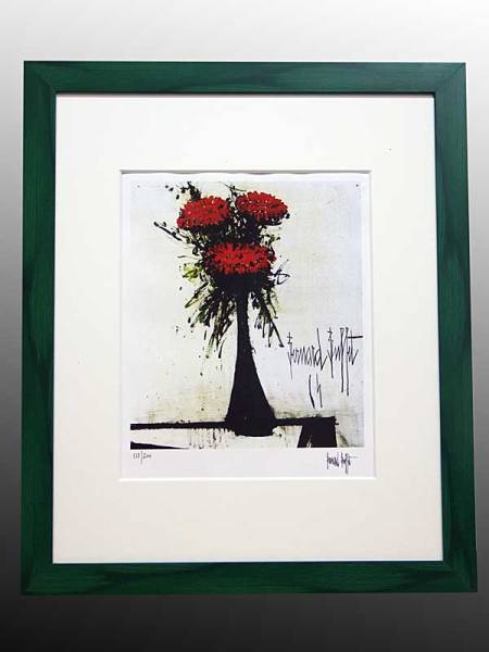 ベルナール ビュッフェ Fleurs Rouges 赤い花 121 0 石版画 リトグラフ 売買されたオークション情報 Yahooの商品情報をアーカイブ公開 オークファン Aucfan Com