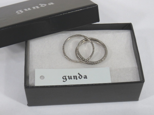 gunda ガンダ】NAGA RING シルバー3連リング 16号 美品 hyde着(16号 