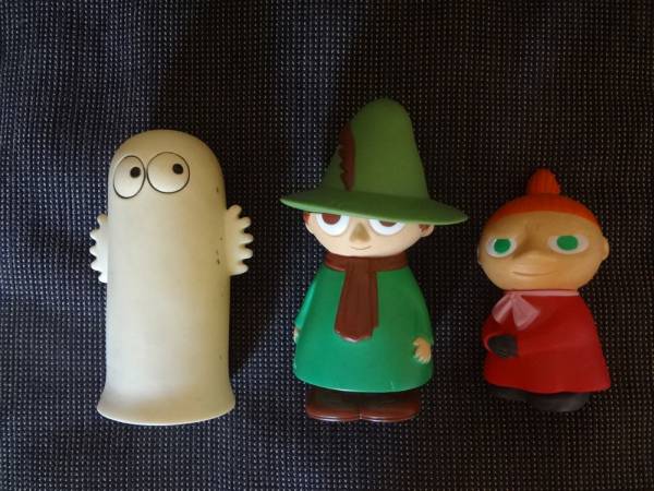 スナフキン、リトルミィ、ニョロニョロ★セルロイド製貯金箱_1