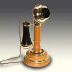 **送料無料！木製アンティーク調電話機 水仙★ 9，800-**