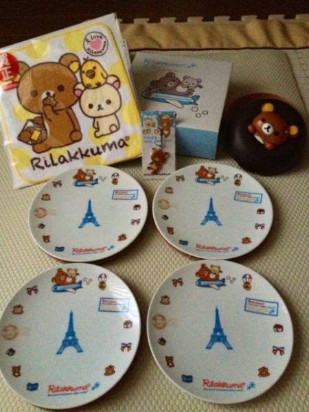 ☆新品 リラックマ 得セット プレート 小物入れ タオル お皿 他_1