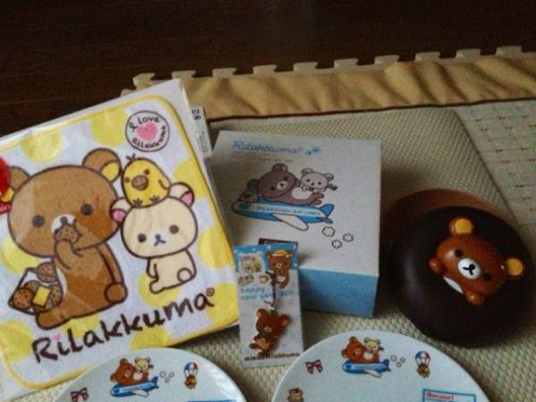 ☆新品 リラックマ 得セット プレート 小物入れ タオル お皿 他_3
