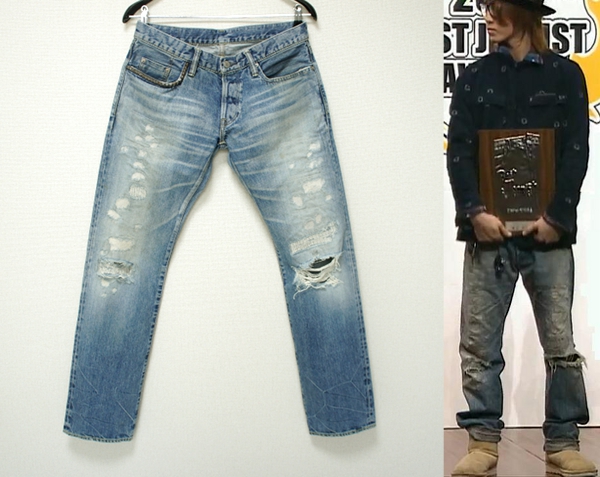 W28 ヒステリックグラマー 亀梨着用 スキャブリメイクデニム スタッズ W28 ヒステリックグラマー 亀梨着用 スキャブリメイクデニム スタッズ