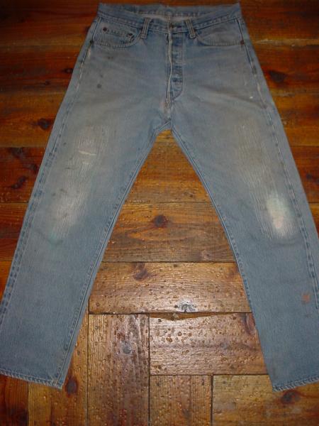 ビンテージLEVI'Sリーバイス501 66後期 色落ち鬼ヒゲOLDダメージ
