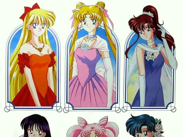 □ポスター バンプレスト セーラームーンS #19 ドレス姿6人