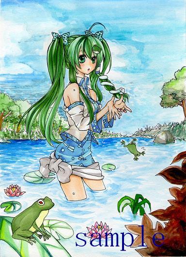 手描きイラスト/東方/東風谷早苗_2