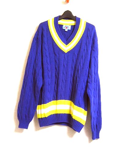 ★ITALY製★レコパン★LES COPAINS★ケーブル編みチルデンニット