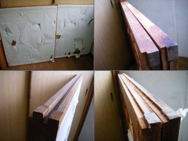 M2137 水腰障子 荒間障子 腰無障子 2枚組 京都古民家 初出 建具 障子 売買されたオークション情報 Yahooの商品情報をアーカイブ公開 オークファン Aucfan Com