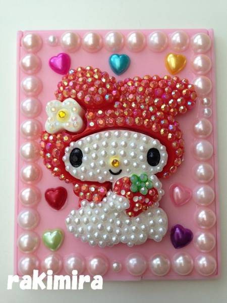 ストーン デコ マイメロちゃんの鏡 ミラー ハンドメイド 手鏡 売買されたオークション情報 Yahooの商品情報をアーカイブ公開 オークファン Aucfan Com