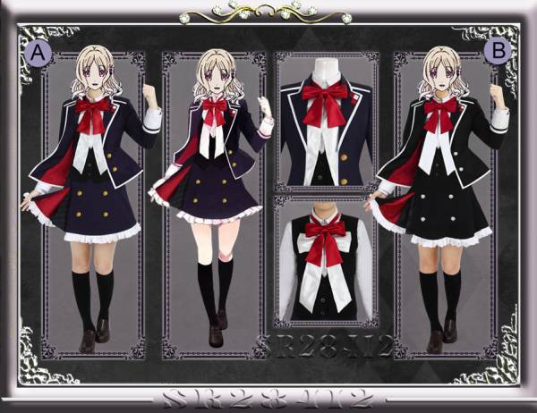 ☆コスプレ DIABOLIK LOVERS 小森ユイ制服衣装＋ウィッグ(コスプレ衣装