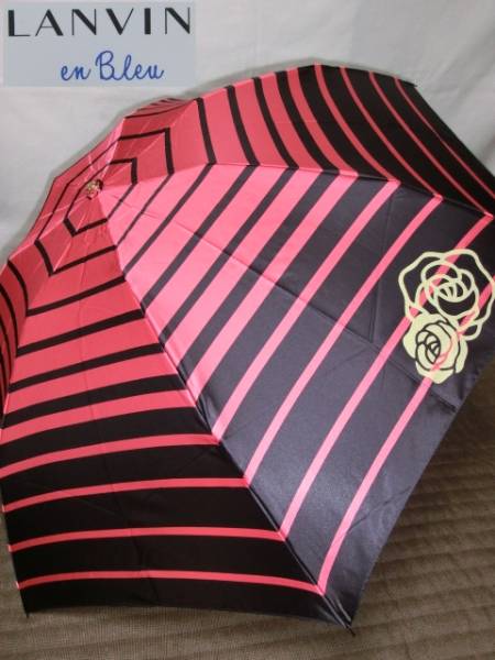 ランバンオンブルー 新品♪折りたたみ雨傘 ピンク　LANVINenBleu