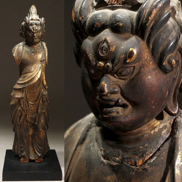仏教美術その11〜鎌倉時代木彫仏頭 北のまち/鎌倉時代 木彫 玉眼 木造馬頭観音立像 仏像 仏教美術の入札