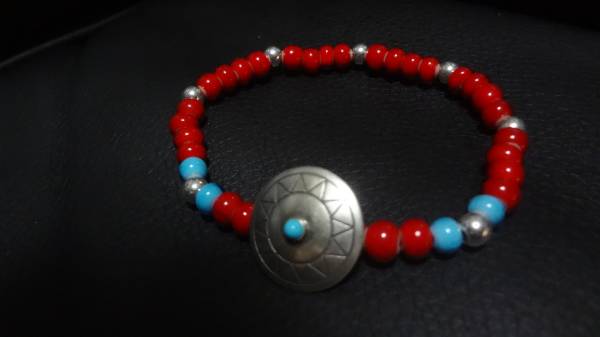 激安ゴローズアンティークビーズブレスシルバー925コンチョ