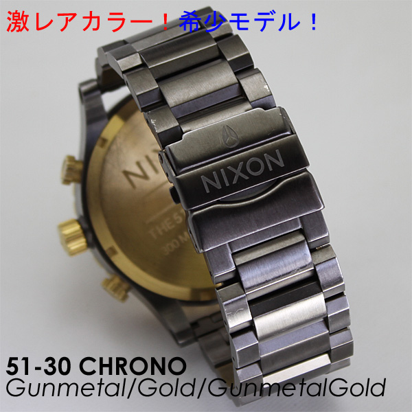 中古！激レア！希少！ニクソン51-30クロノGunmetal/Gold LIMITED_2