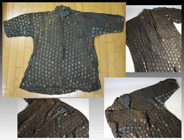 ☆希少品 鉄小板繋 鎖帷子 4.5kg/戦国期 具足 忍者 武具 刀装具(甲冑