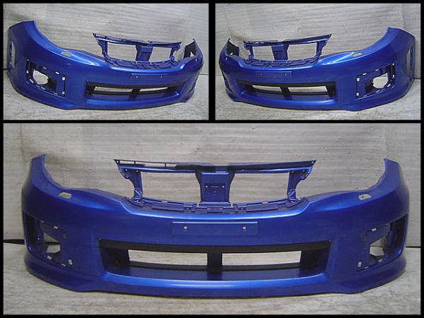 GRF GVF GVB GRB後期インプレッサWRX STI純正フロントバンパー青 GRF GVF GVB GRB後期インプレッサWRX STI純正フロントバンパー青