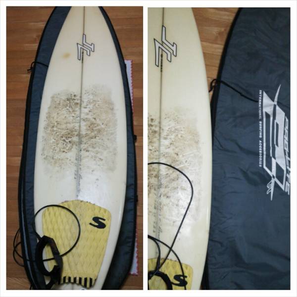 JCサーフボード 6'1 ハードケース　リーシュ、デッキ付　中古