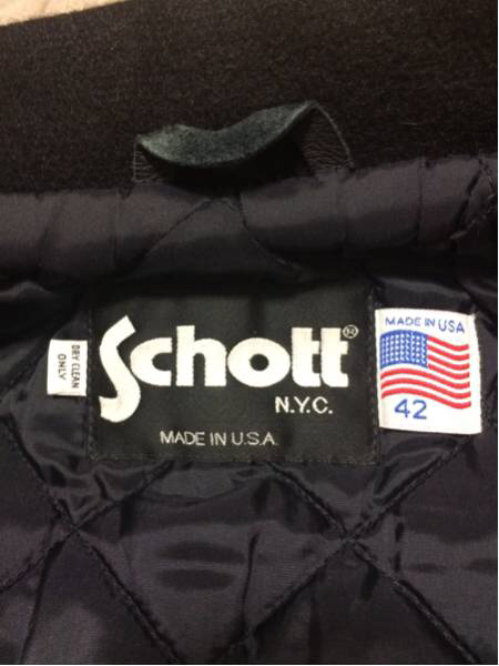 米国ショットSchott社シングルPコート サイズ42 米国製
