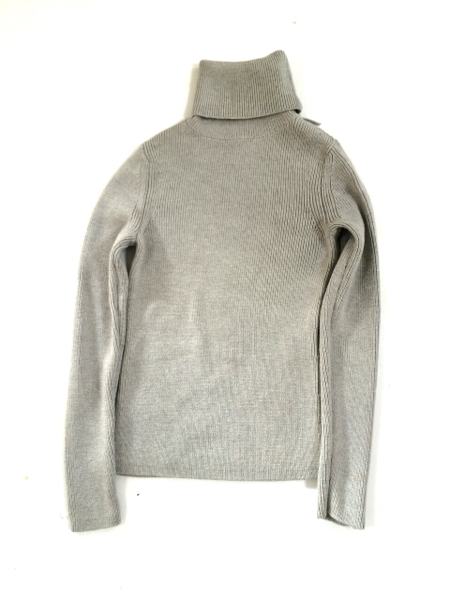 theoryセオリー◎ダブルZIP タートルニット2 グレー
