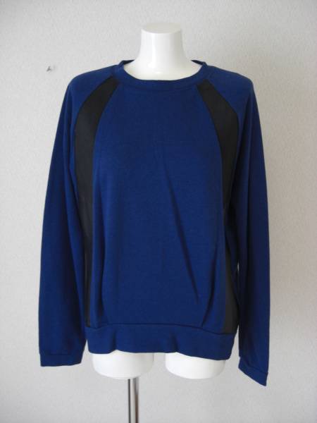 新品★スコットクラブで購入☆羊革使用セータ★19950☆ブルー