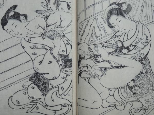 究極大名品　全149ページ墨摺 艶本 春画本 三十六開仙 月岡雪鼎?