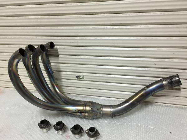 ☆車種、メーカー不明　チタン４ｉｎ１マフラー　ジャンク品☆