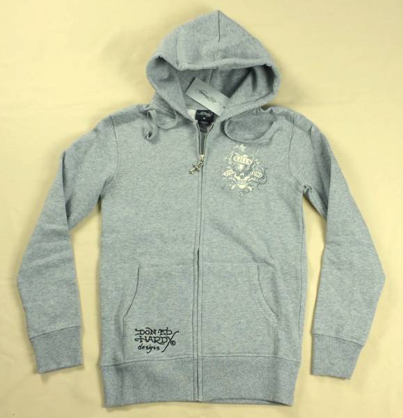 ED HARDYエドハーディ★LDSHD02Bレディスパーカー7，452円：M★GY