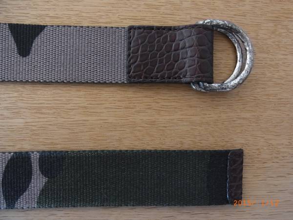 フランス製 アンボワーズ AMBOISE カモフラ柄 リングベルト 美品