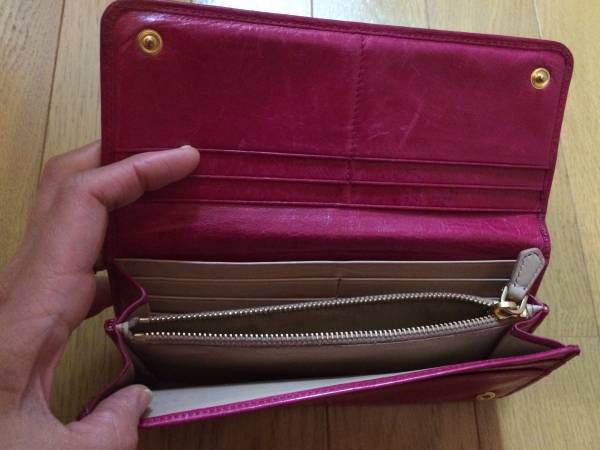 PRADA・財布・小物・ PRADA プラダ リボン長財布 サフィアーノ ピンク