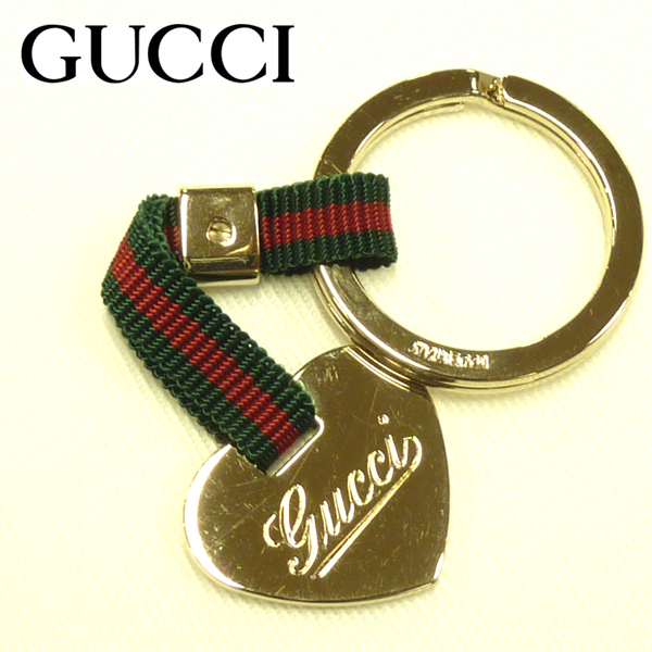 ◎GUCCI グッチ ハート型 メタル チャーム キーリング アクセ GUCCI