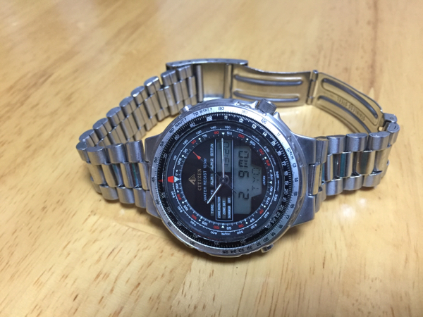 CITIZEN C080 稼働 中古 デジアナ クロノグラフ レア ワールド_2