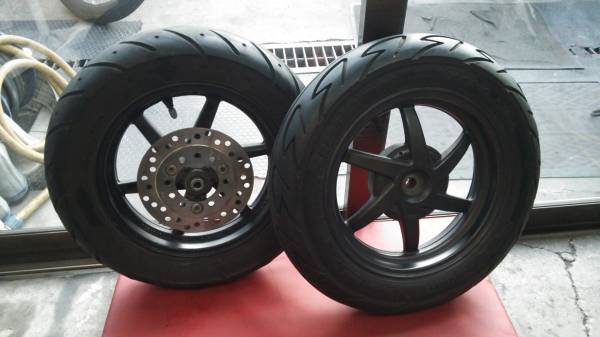 ★Dio ZX AF35★純正 限定車 黒 / 前後ホイール タイヤ セット★