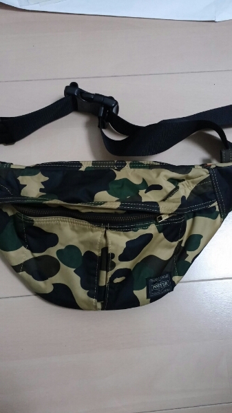 激安スタ！APE ×PORTER ファーストカモウエストバッグ黄迷彩