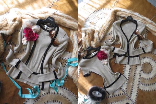 ポールカ★大人気上品バイカラースタイル美人リブアンサンブル