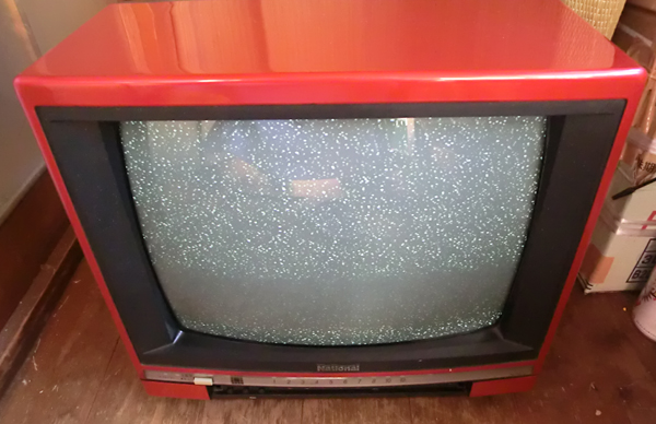 ICトランジスタ式テレビナショナル14型87年昭和レトロブラウン管
