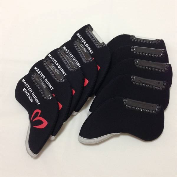 1★新品★パーリーゲイツ MASTER BUNNY★アイアンカバー10個(黒)_2