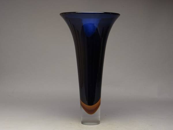 代引き不可 いけばな 池坊 ガラス花器 パープル 331 工芸ガラス Labelians Fr