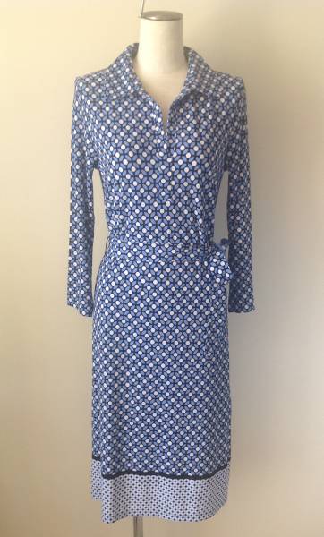 JonesNewYork新品タグ付XL♪ウェッジウッドコンボワンピピース